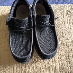 Hey Dude Black Loafers Slip-Ons Casual Comfort